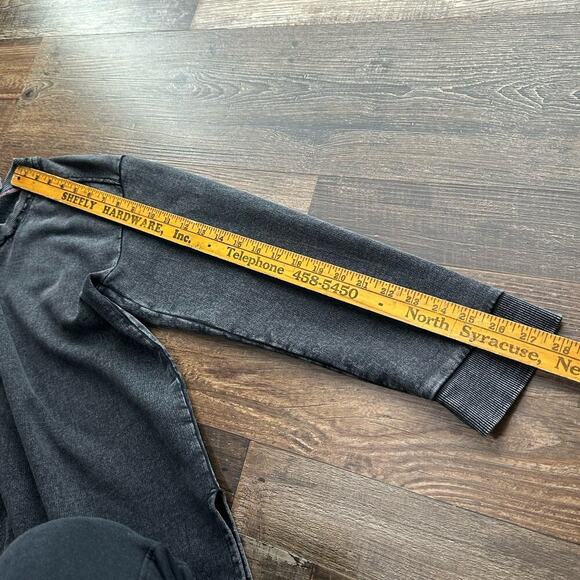 Pilcro Anthropologie Shirt Large Washed Black Split Hem Long Sleeve Tunic Comfy - Picture 16 of 16